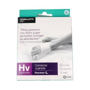 CORRECTOR HALLUX VALGUS JUANETE FARMALASTIC DESCANSO TALLA G